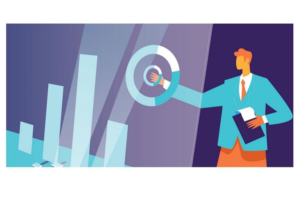 Vecteezy Data Analysis Illustration Concept Vector A Man Analyzing Data On Screen